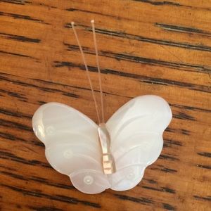 Antique Shell Butterfly Lapel Pin Brooch 🐚 🦋